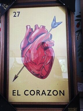 NWT Sapna Shah El Corazon #27 Heart Mexican Loteria.